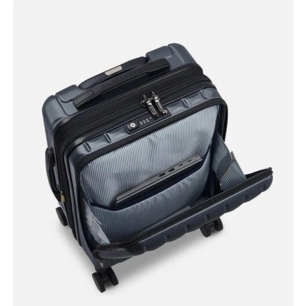 Delsey Paris Shadow 6.0 Carry-on Front Pocket Spinner Suitcase Luggage
